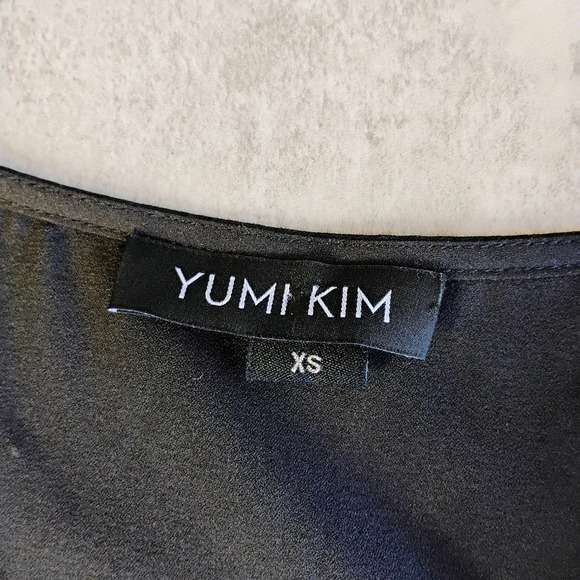 Yumi Kim Casanova Long Sleeve Wrap Dress Black Formal Cocktail Wedding Guest XS - Picture 8 of 15